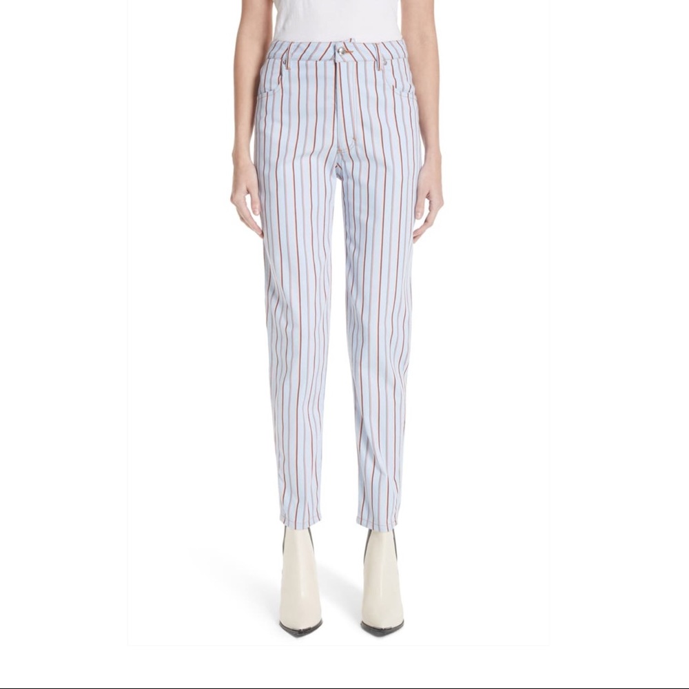 Eckhaus Latta Stripe High Waist Denim Jeans